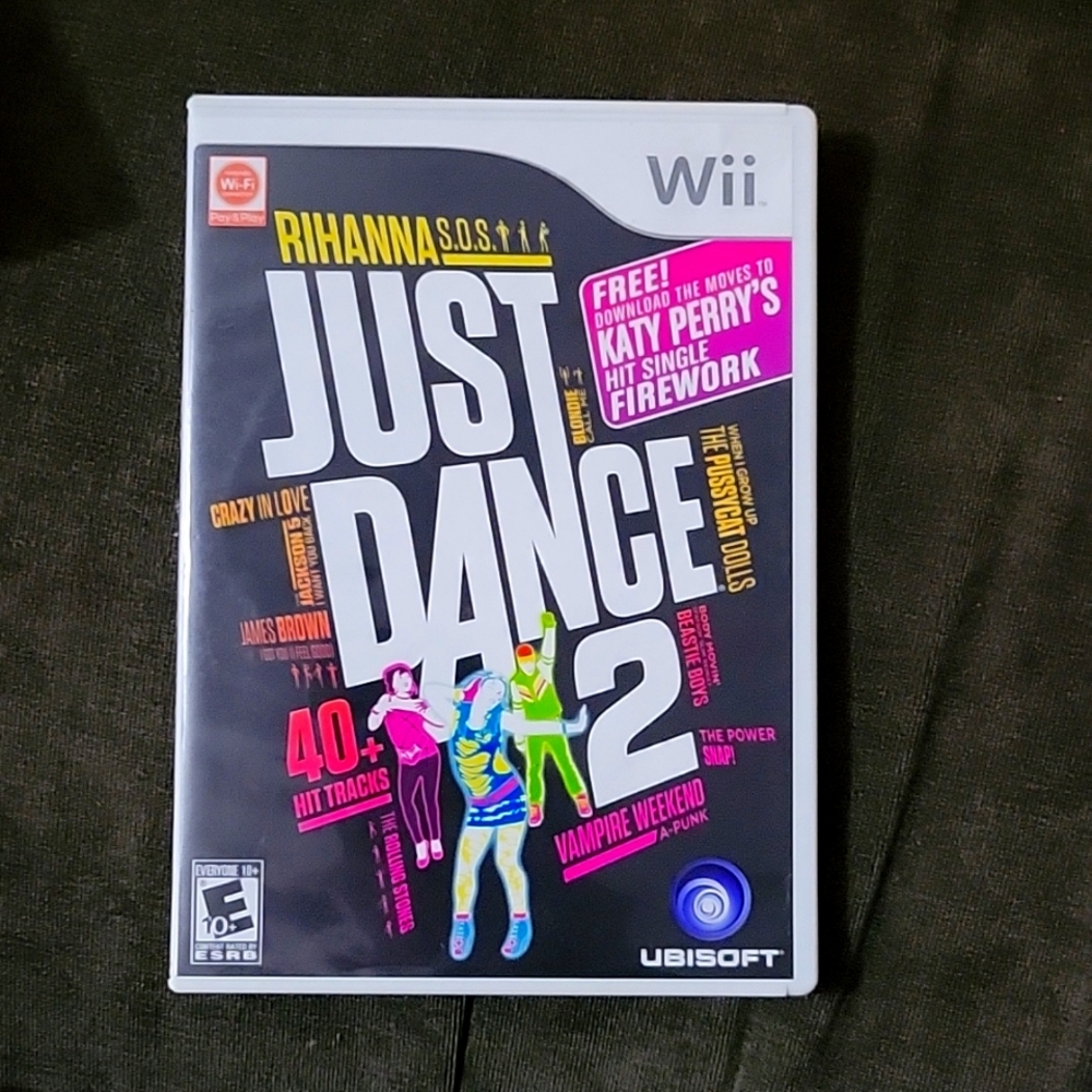 Just Dance 2 Nintendo Wii Simulation Video Game Complete 40+ Hit Tracks 2010